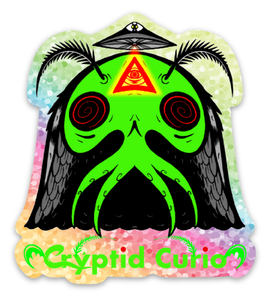 Cryptid Curio Holographic Logo Sticker